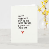 Carte de Saint-Valentin pour meilleure amie (Fleur jaune)
