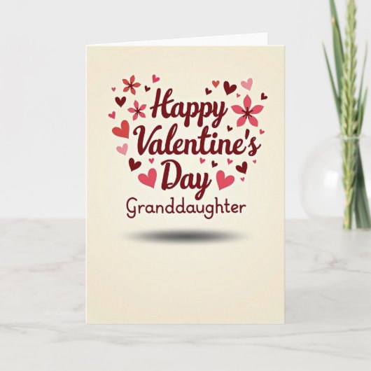 Carte de Saint-Valentin pour petite-fille (Devant)