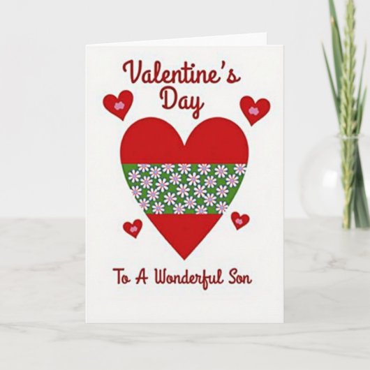 Carte de Saint-Valentin pour un fils merveilleux (Devant)