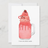 Carte de Saint-Valentin punitive Milkshake Red Vel (Devant)
