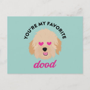 Carte de Saint Valentin Puppy Goldendoodle