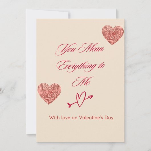 Carte de Saint-Valentin romantique (Devant)