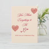 Carte de Saint-Valentin romantique (Debout devant)