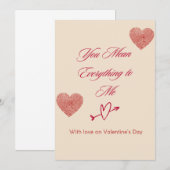 Carte de Saint-Valentin romantique (Devant / Derrière)