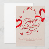 Carte de Saint-Valentin romantique – Design Élégan (Devant / Derrière)