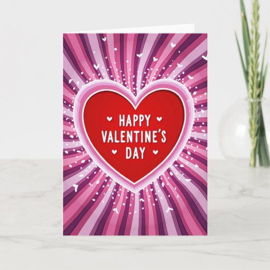 Carte de Saint-Valentin romantique en forme de cœu (Devant)