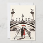 Carte de Saint-Valentin romantique parisienne - Cé (Devant)