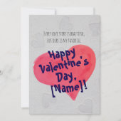 Carte de Saint-Valentin romantique personnalisée (Devant)