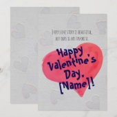 Carte de Saint-Valentin romantique personnalisée (Devant / Derrière)