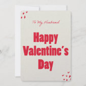 Carte de Saint-Valentin romantique pour mari (Devant)