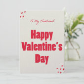 Carte de Saint-Valentin romantique pour mari (Debout devant)