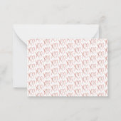 Carte de Saint-Valentin Rose brossé moderne en or (Dos)