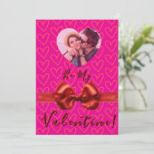 Carte de Saint-Valentin rose et rouge romantique (Debout devant)