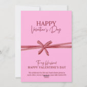 Carte de Saint-Valentin rose Joyeuse (Dos)
