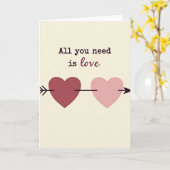 Carte de Saint-Valentin rose pour exprimer l'amour (Fleur jaune)