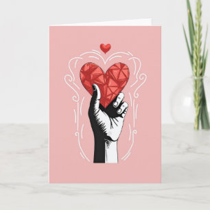 Carte de Saint-Valentin rose pour l'être aimé