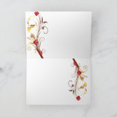 Carte de Saint-Valentin Rose rouge et or (Intérieur)