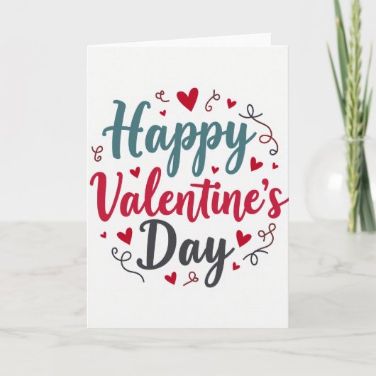 Carte de Saint-Valentin rouge (Devant)