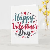 Carte de Saint-Valentin rouge (Fleur jaune)
