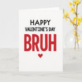 Carte de Saint-Valentin Rouge Joyeuse Bruh (Fleur jaune)