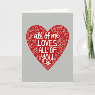 Carte de Saint-Valentin rouge manuscrite