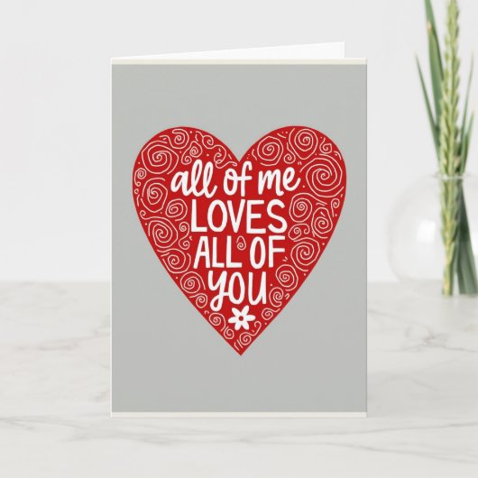Carte de Saint-Valentin rouge manuscrite (Devant)