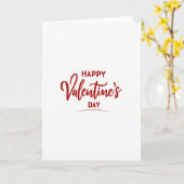 Carte de Saint-Valentin Rouge Mat (Fleur jaune)
