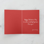 Carte de Saint-Valentin Rouge sucré avec Panda Des (Intérieur)