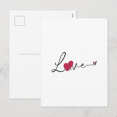 Carte de Saint-Valentin Simple Amour (Devant / Derrière)