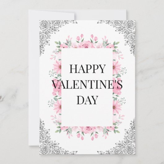 Carte de Saint-Valentin simple et élégante | Minim (Devant)