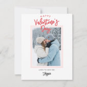 Carte de Saint-Valentin Simple Moderne avec Photo (Devant)