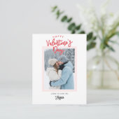 Carte de Saint-Valentin Simple Moderne avec Photo (Debout devant)