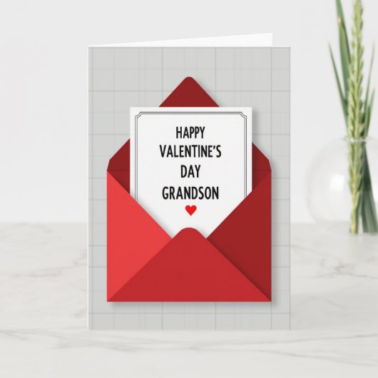 Carte de Saint-Valentin sincère pour petit-fils (Devant)