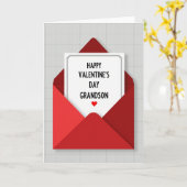 Carte de Saint-Valentin sincère pour petit-fils (Fleur jaune)