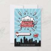 Carte de Saint-Valentin Super hero Friend Comic (Devant)