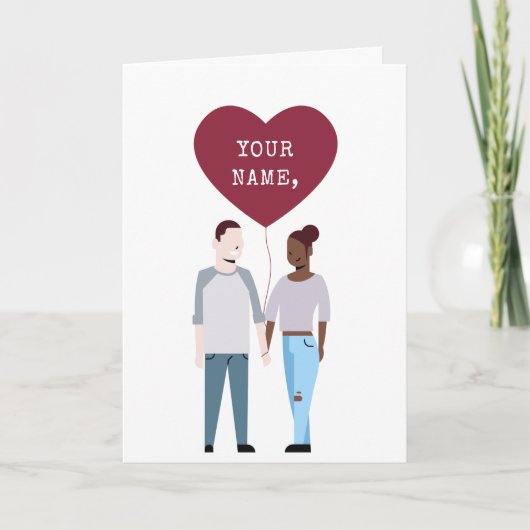 Carte de Saint Valentin sur mesure (Devant)