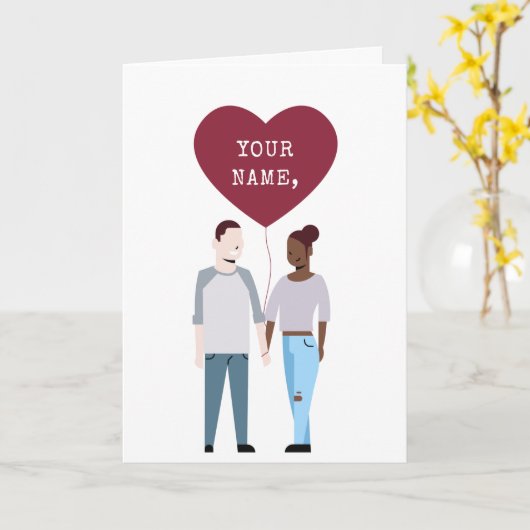 Carte de Saint Valentin sur mesure (Fleur jaune)