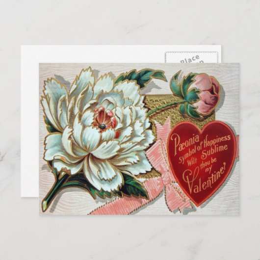 Carte de Saint-Valentin victorienne (Devant / Derrière)