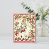 Carte de Saint-Valentin victorienne très ornée (Debout devant)