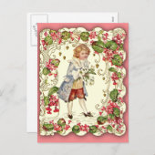 Carte de Saint-Valentin victorienne très ornée (Devant / Derrière)