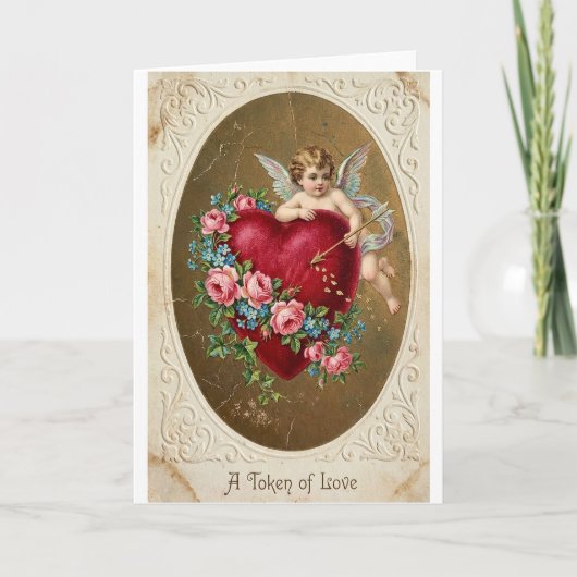 Carte de Saint-Valentin vintage Cupid Love (Devant)
