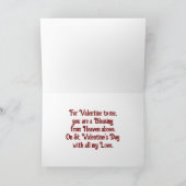 Carte de Saint-Valentin vintage d'ange (Intérieur)