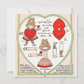 Carte de Saint-Valentin vintage en papier découpé (Devant)