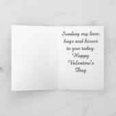 Carte de Saint-Valentin Vintage Fille avec Chien (Intérieur)