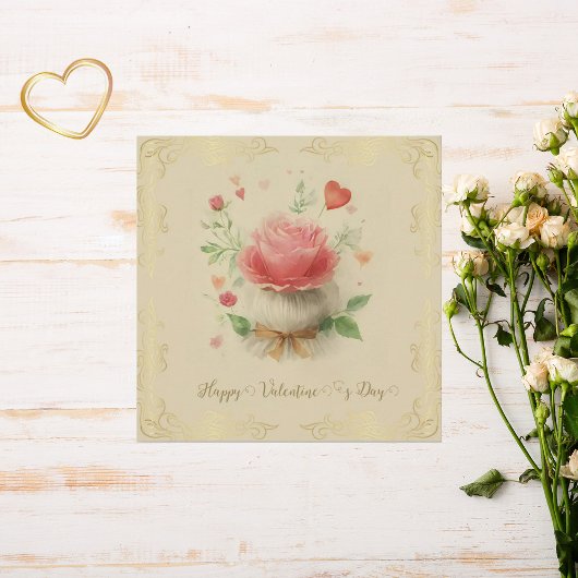Carte de Saint-Valentin vintage joyeuse