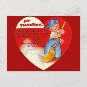 Carte de Saint-Valentin Vintage Retro Concierge