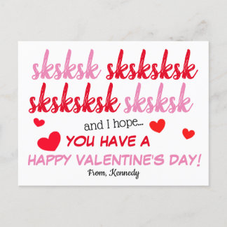 Carte de Saint-Valentin VSCO Girl sksksk