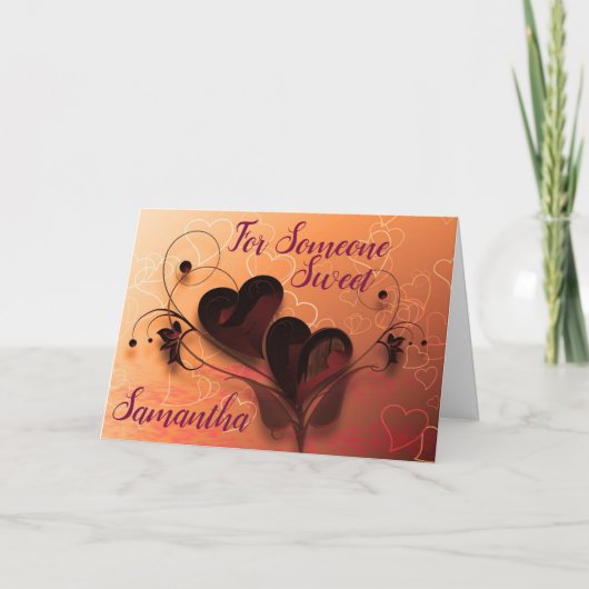 Carte de Saint-Valentin Whispy Hearts Joyeuse Fête (Devant)