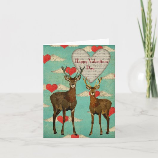 Carte de Saint-Valentin Woodsy Elk (Devant)