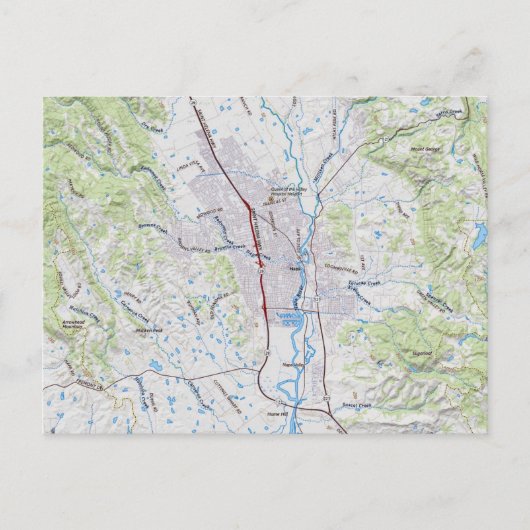 Carte de Sainte-Hélène, Californie (Devant)